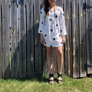 NEW Flowy Polka Dot Dress With Pockets